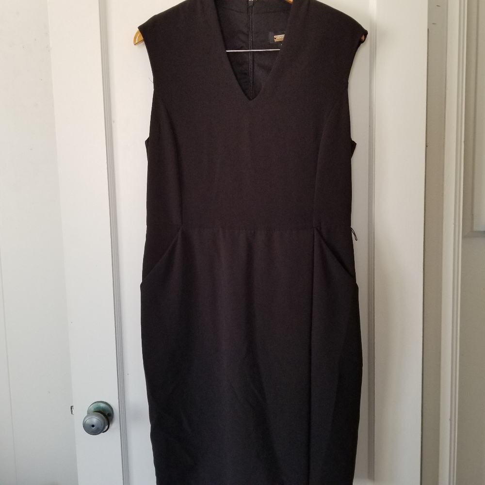 Alexia Admor Black Fitted V-neck Dress
